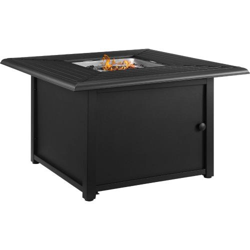 Dante Outdoor Fire Table in Black Steel