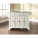 Lafayette Kitchen Island in White Finish with Stainless Steel Top
