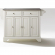 Lafayette Kitchen Island in White Finish with Stainless Steel Top