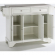 Lafayette Kitchen Island in White Finish with Stainless Steel Top