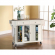 Kitchen Cart Island in White Finish with Stainless Steel Top