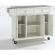 Kitchen Cart Island in White Finish with Stainless Steel Top