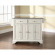 Lafayette Kitchen Island in White Finish with Salt & Pepper Granite Top