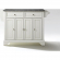 Lafayette Kitchen Island in White Finish with Salt & Pepper Granite Top