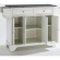 Lafayette Kitchen Island in White Finish with Salt & Pepper Granite Top