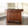 Lafayette Kitchen Island in Classic Cherry Finish with Solid Black Granite Top