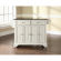 Lafayette Kitchen Island in White Finish with Solid Black Granite Top