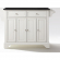 Lafayette Kitchen Island in White Finish with Solid Black Granite Top