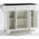 Lafayette Kitchen Island in White Finish with Solid Black Granite Top