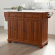 Alexandria Kitchen Island Cart in Cherry Finish with White Granite Top