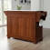 Alexandria Kitchen Island Cart in Cherry Finish with White Granite Top