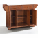 Alexandria Kitchen Island Cart in Cherry Finish with White Granite Top