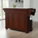 Alexandria Kitchen Island Cart in Mahogany Finish with White Granite Top