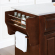 Alexandria Kitchen Island Cart in Mahogany Finish with White Granite Top