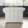 Alexandria Kitchen Island Cart in White Finish with White Granite Top
