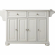 Alexandria Kitchen Island Cart in White Finish with White Granite Top