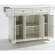 Alexandria Kitchen Island Cart in White Finish with White Granite Top