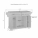 Alexandria Kitchen Island Cart in White Finish with White Granite Top
