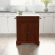 Lafayette Portable Kitchen Island Cart in Mahogany Finish with White Granite Top