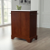 Lafayette Portable Kitchen Island Cart in Mahogany Finish with White Granite Top