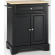 Cuisine Lafayette 28" Kitchen Island in Black Finish with Natural Wood Top