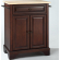 Cuisine Lafayette 28" Kitchen Island in Vintage Mahogany Finish with Natural Wood Top