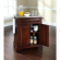 Cuisine Lafayette 28" Kitchen Island in Vintage Mahogany Finish with Stainless Steel Top