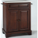 Cuisine Lafayette 28" Kitchen Island in Vintage Mahogany Finish with Stainless Steel Top