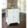 Cuisine Lafayette 28" Kitchen Island in White Finish with Stainless Steel Top