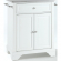 Cuisine Lafayette 28" Kitchen Island in White Finish with Stainless Steel Top