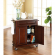 Cuisine Compact 28" Kitchen Cart Island in Vintage Mahogany Finish with Stainless Steel Top
