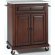 Cuisine Compact 28" Kitchen Cart Island in Vintage Mahogany Finish with Stainless Steel Top