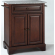 Cuisine Lafayette 28" Kitchen Island in Vintage Mahogany Finish with Salt & Pepper Granite Top