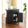 Cuisine Compact 28" Kitchen Cart in Black Finish with Salt & Pepper Granite Top