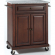 Cuisine Compact 28" Kitchen Cart in Vintage Mahogany Finish with Salt & Pepper Granite Top