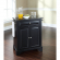 Cuisine Lafayette 28" Kitchen Island in Black Finish with Solid Black Granite Top