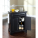Cuisine Lafayette 28" Kitchen Island in Black Finish with Solid Black Granite Top
