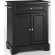 Cuisine Lafayette 28" Kitchen Island in Black Finish with Solid Black Granite Top