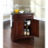 Cuisine Lafayette 28" Kitchen Island in Vintage Mahogany Finish with Solid Black Granite Top