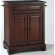 Cuisine Lafayette 28" Kitchen Island in Vintage Mahogany Finish with Solid Black Granite Top