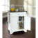 Cuisine Lafayette 28" Kitchen Island in White Finish with Solid Black Granite Top