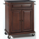 Cuisine Compact 28" Kitchen Cart Island in Vintage Mahogany Finish with Solid Black Granite Top