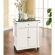 Cuisine Compact 28" Kitchen Cart Island in White Finish with Solid Black Granite Top