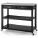 Kitchen Prep Cart Island in Black Finish with Stainless Steel Top