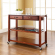 Kitchen Prep Cart Island in Classic Cherry Finish with Stainless Steel Top