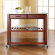 Kitchen Prep Cart Island in Classic Cherry Finish with Stainless Steel Top