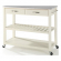 Kitchen Prep Cart Island in White Finish with Stainless Steel Top