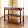 Kitchen Prep Cart Island in Classic Cherry Finish with Salt & Pepper Granite Top