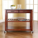 Kitchen Prep Cart Island in Classic Cherry Finish with Salt & Pepper Granite Top