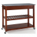 Kitchen Prep Cart Island in Classic Cherry Finish with Salt & Pepper Granite Top